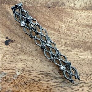Elegant Black and Silver Women's Bracelet